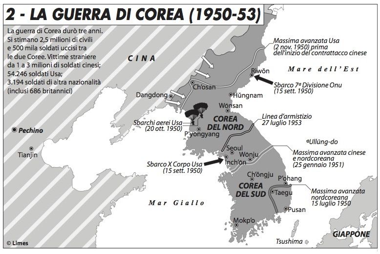 Cartina Guerra Corea